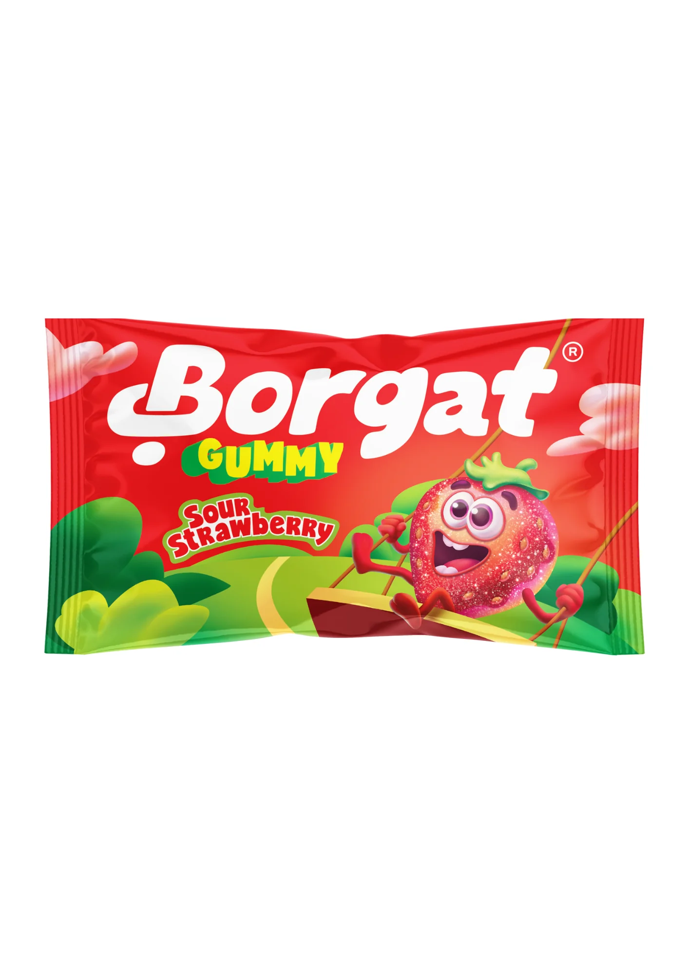 borgat gummy sour strawberry 10g