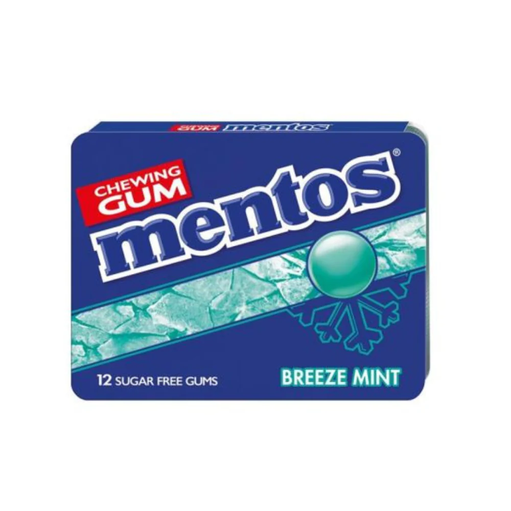 mentos gum breeze mint 12pics