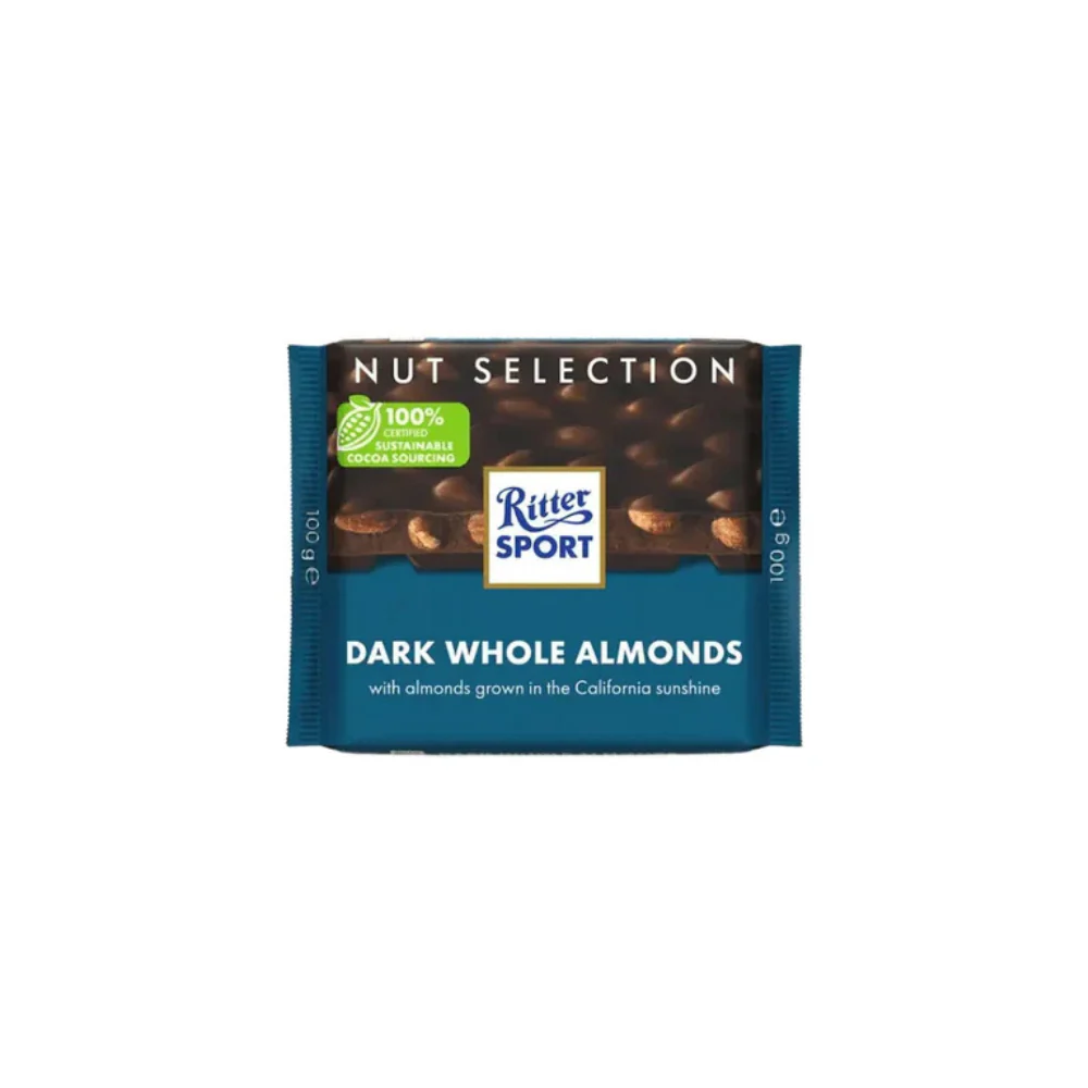 Ritter Sport Dark Whole Almonds Chocolate 100g