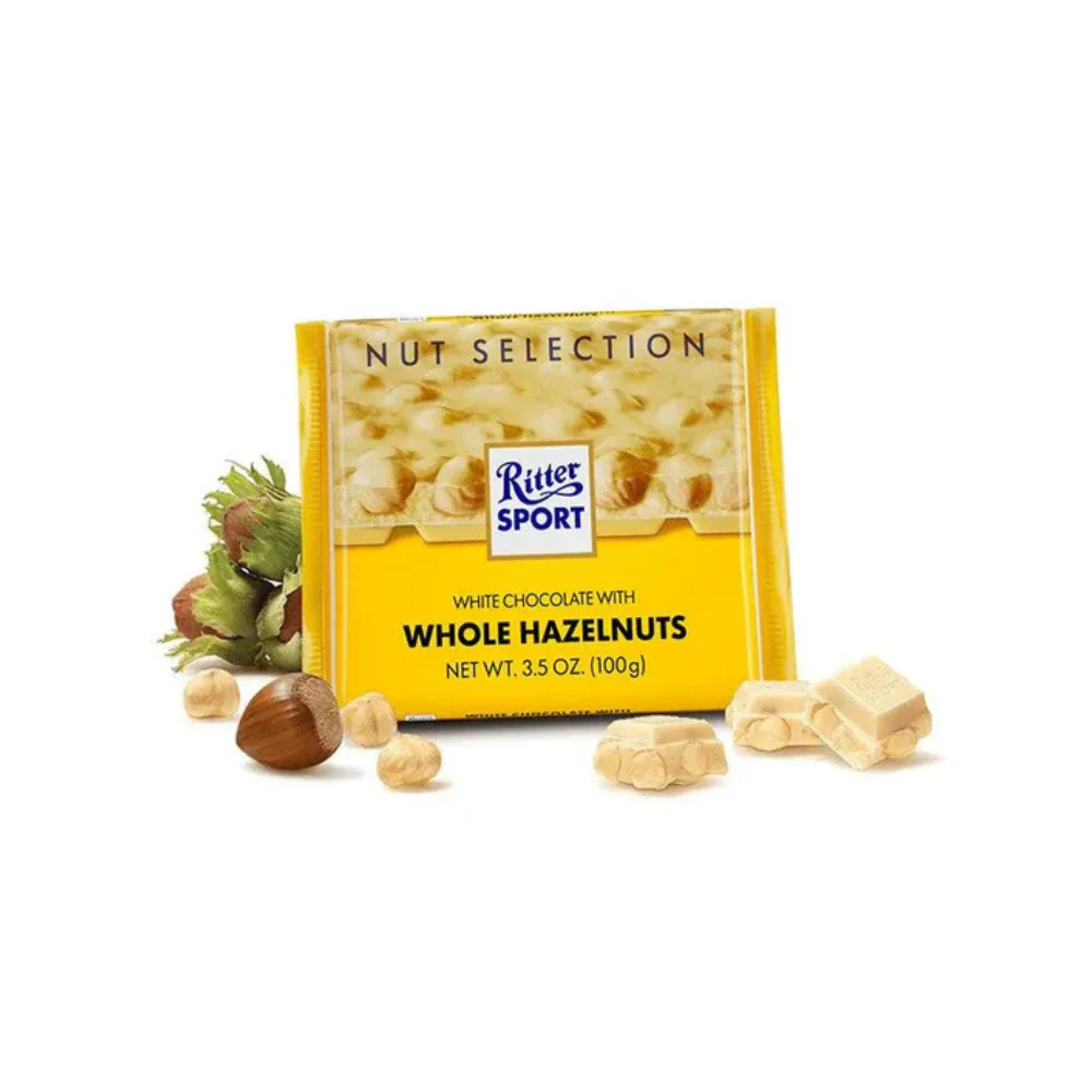 Ritter Sport White Whole Hazelnuts 100g