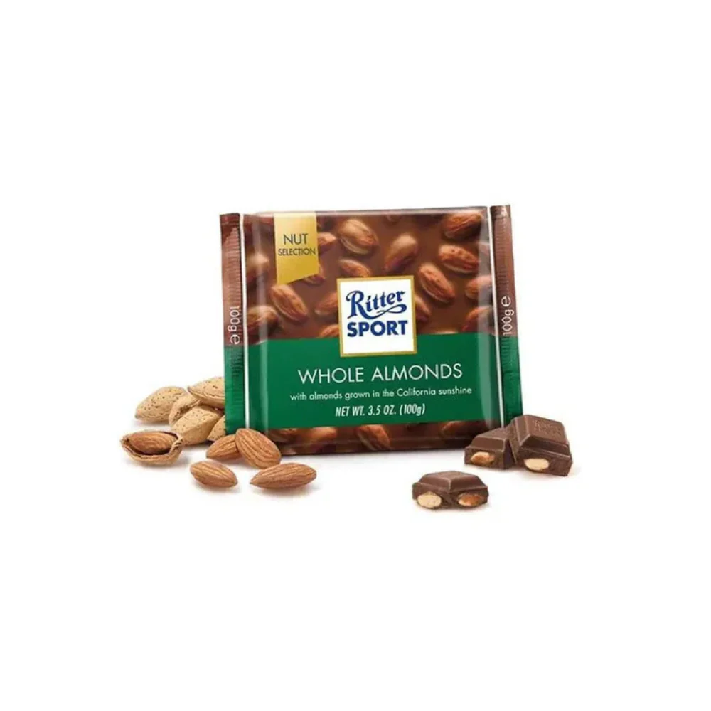 Ritter Sport Whole Almonds Chocolate 100g