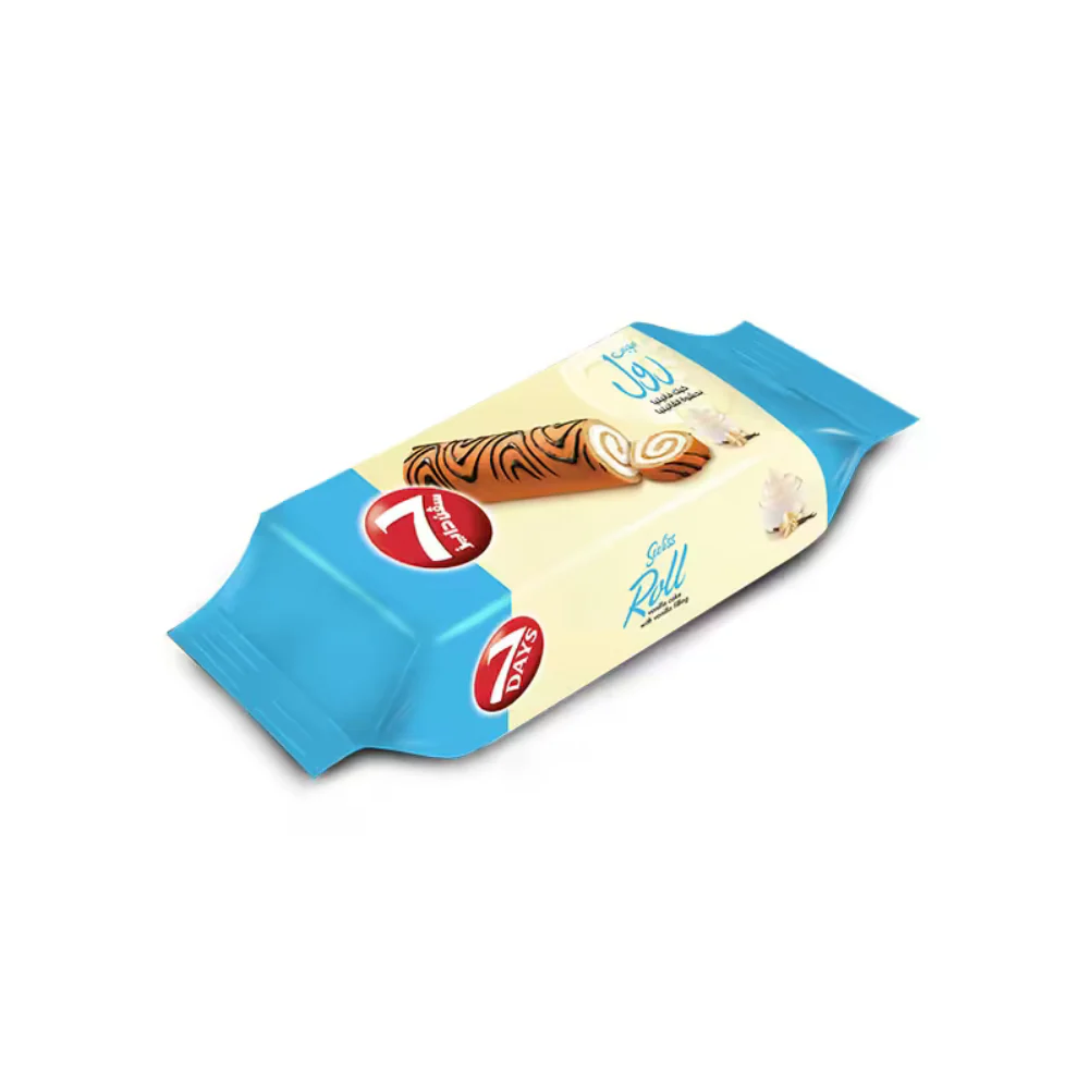 seven days Swiss roll vanilla with vanilla filling