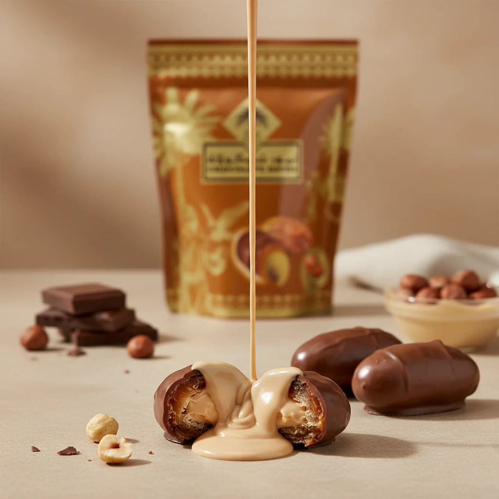 Siafa Chocolate Dates With Hazelnut 100gm - Image 2