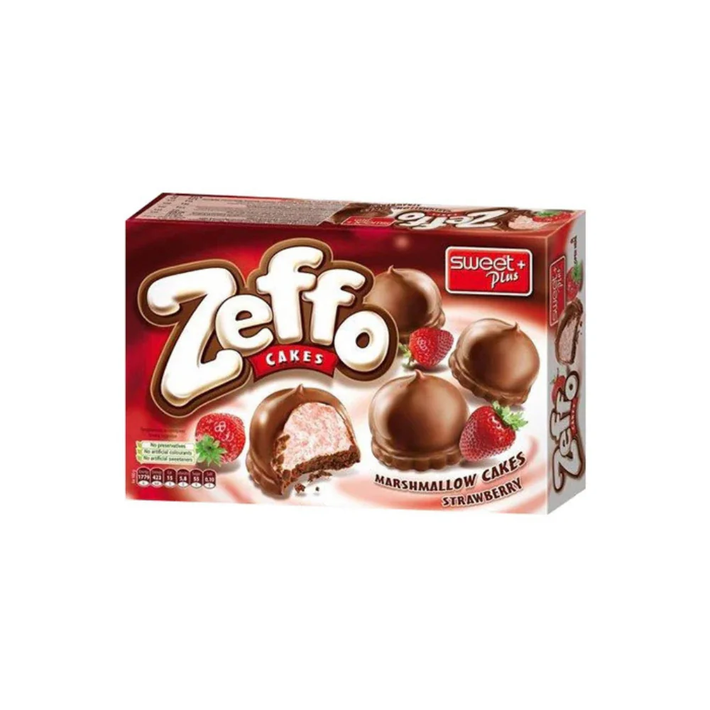 sweet plus zeffo marshmallow cakes strawberry 150g