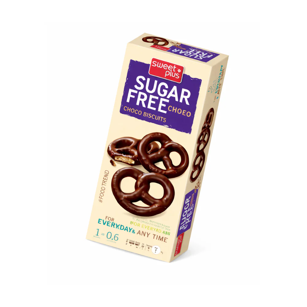 sweet plus sugar free cocoa choco biscuits 105g